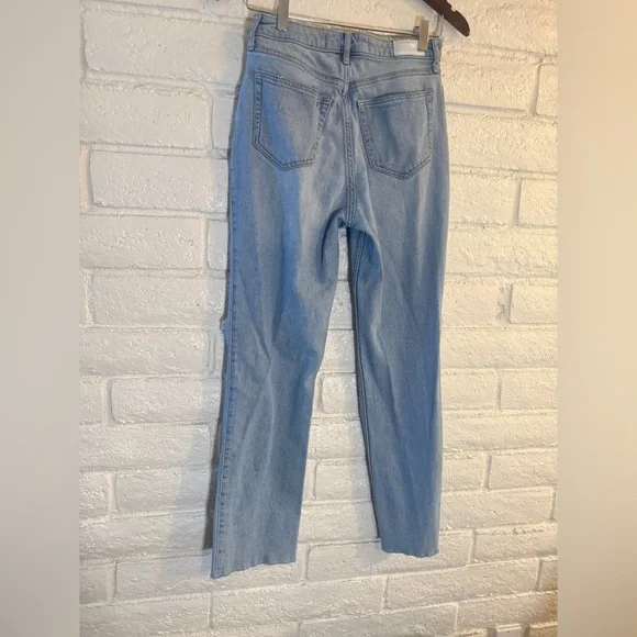 Hollister Distressed Light Blue Straight Leg Jeans - Picture 5 of 5